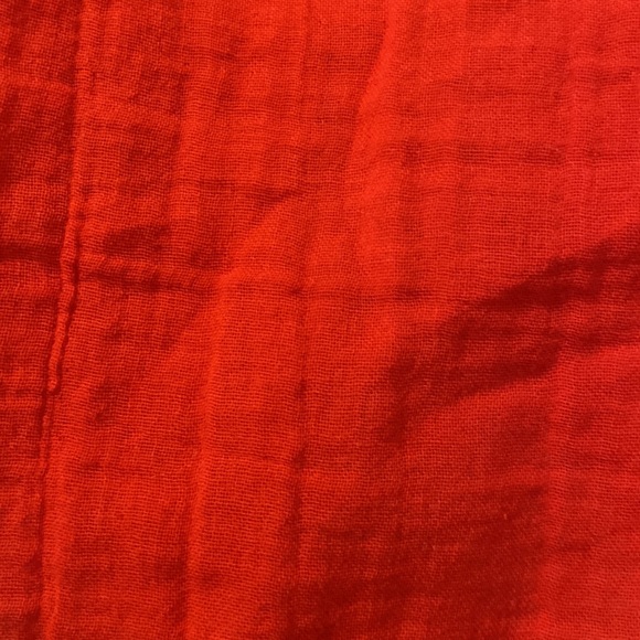 New Long-Sleeve Button-Up Red Blouse - Picture 12 of 14